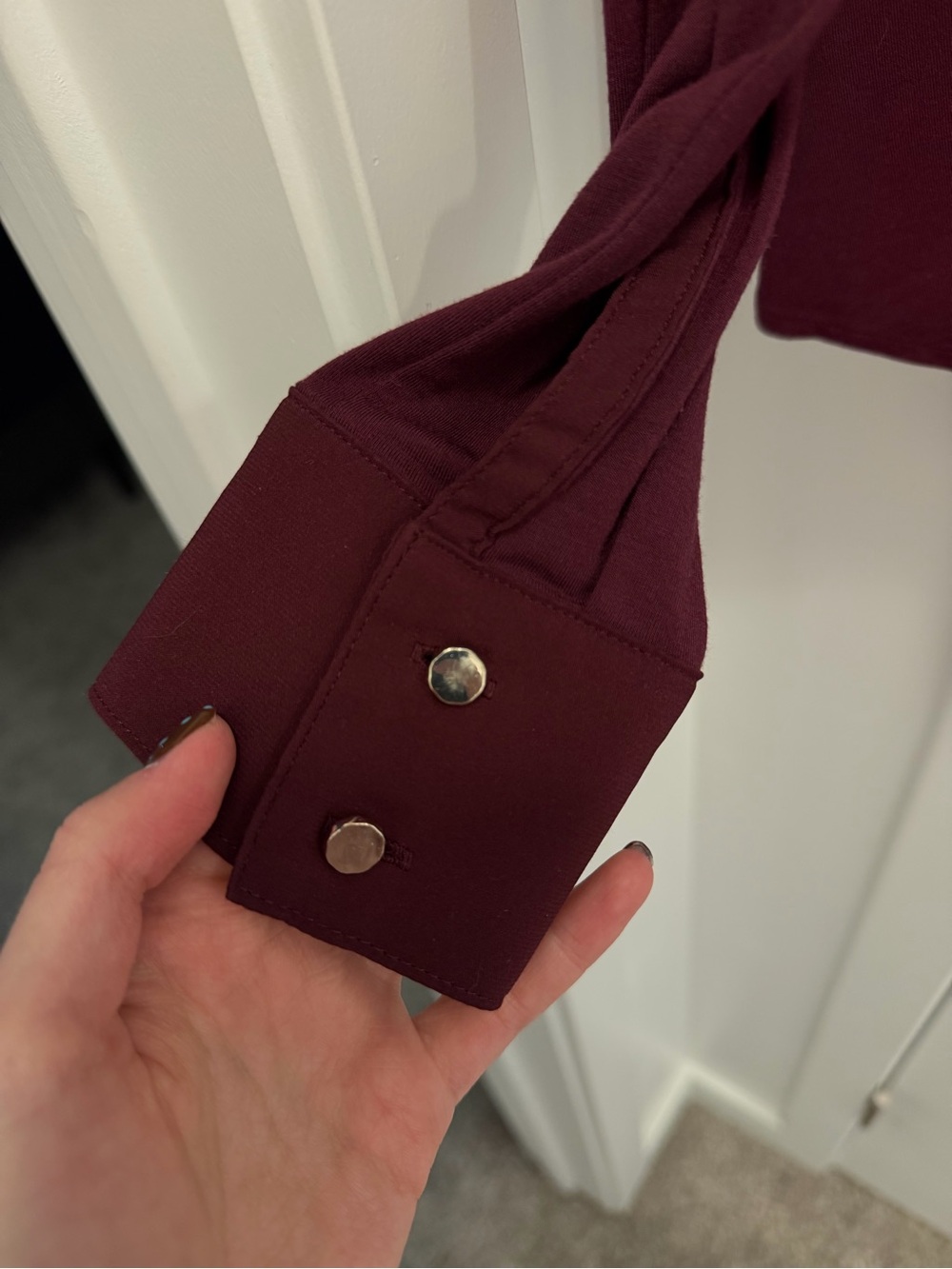 maroon blouse - Picture 5 of 7